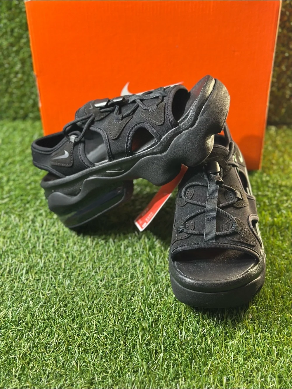 NIKE WOMENS AIR MAX KOKO SANDAL, SIZE 6 WOMENS, COLOR: BLACK/ BLACK-ANTHRACITE